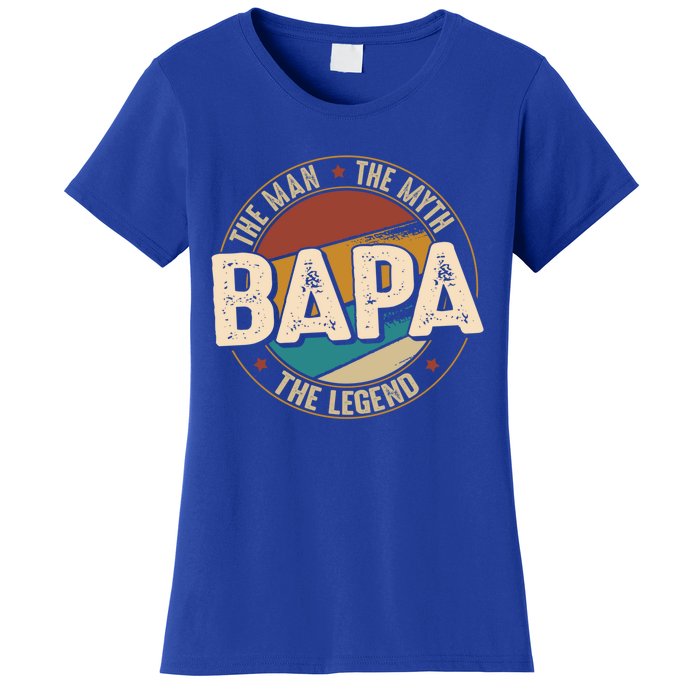 Bapa Myth Legend Funny Fathers Day Bapa Gift Women's T-Shirt