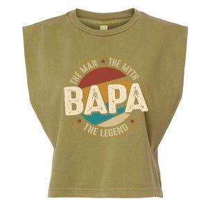 Bapa Myth Legend Funny Fathers Day Bapa Gift Garment-Dyed Women's Muscle Tee