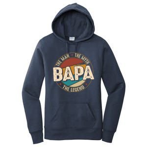 Bapa Myth Legend Funny Fathers Day Bapa Gift Women's Pullover Hoodie