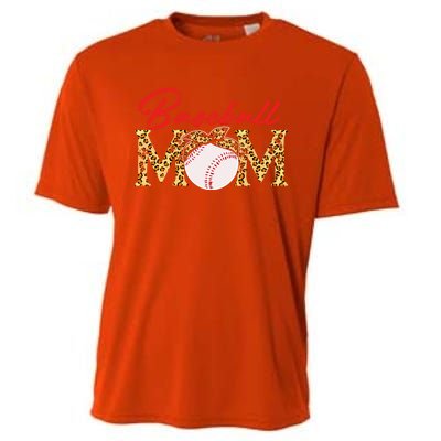 Baseball Mom Leopard Bandana Funny Softball Mom Mother's Day Gift Cooling Performance Crew T-Shirt