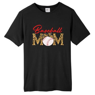 Baseball Mom Leopard Bandana Funny Softball Mom Mother's Day Gift Tall Fusion ChromaSoft Performance T-Shirt