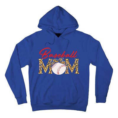 Baseball Mom Leopard Bandana Funny Softball Mom Mother's Day Gift Hoodie