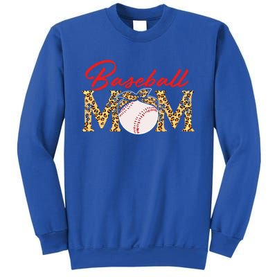 Baseball Mom Leopard Bandana Funny Softball Mom Mother's Day Gift Sweatshirt