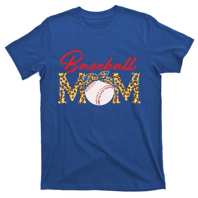 Baseball Mom Leopard Bandana Funny Softball Mom Mother's Day Gift T-Shirt