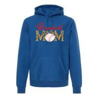 Baseball Mom Leopard Bandana Funny Softball Mom Mother's Day Gift Premium Hoodie