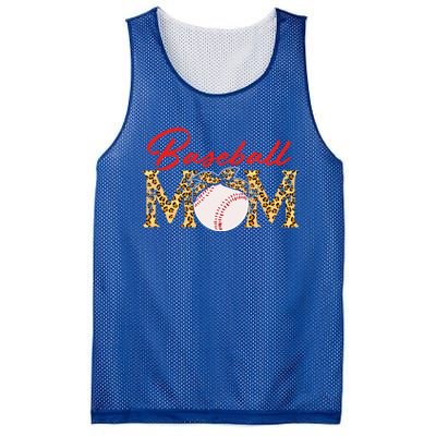 Baseball Mom Leopard Bandana Funny Softball Mom Mother's Day Gift Mesh Reversible Basketball Jersey Tank