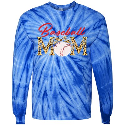 Baseball Mom Leopard Bandana Funny Softball Mom Mother's Day Gift Tie-Dye Long Sleeve Shirt