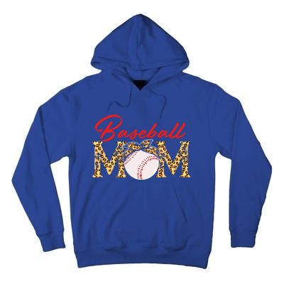 Baseball Mom Leopard Bandana Funny Softball Mom Mother's Day Gift Tall Hoodie