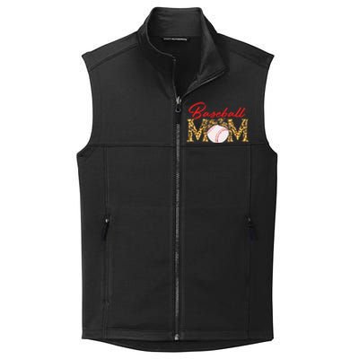 Baseball Mom Leopard Bandana Funny Softball Mom Mother's Day Gift Collective Smooth Fleece Vest