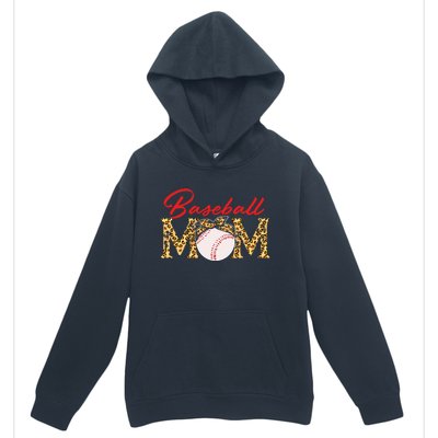 Baseball Mom Leopard Bandana Funny Softball Mom Mother's Day Gift Urban Pullover Hoodie