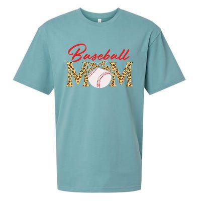 Baseball Mom Leopard Bandana Funny Softball Mom Mother's Day Gift Sueded Cloud Jersey T-Shirt