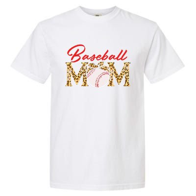 Baseball Mom Leopard Bandana Funny Softball Mom Mother's Day Gift Garment-Dyed Heavyweight T-Shirt