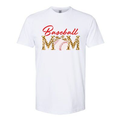 Baseball Mom Leopard Bandana Funny Softball Mom Mother's Day Gift Softstyle CVC T-Shirt