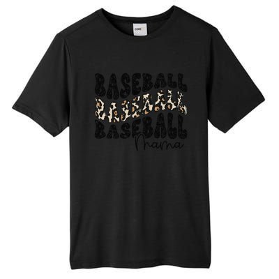 Baseball Mama Leopard Proud Baseball Mom Game Day Tall Fusion ChromaSoft Performance T-Shirt