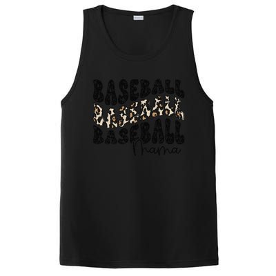 Baseball Mama Leopard Proud Baseball Mom Game Day PosiCharge Competitor Tank