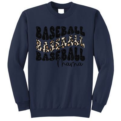 Baseball Mama Leopard Proud Baseball Mom Game Day Sweatshirt