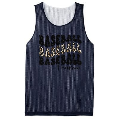 Baseball Mama Leopard Proud Baseball Mom Game Day Mesh Reversible Basketball Jersey Tank