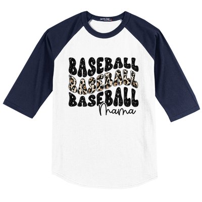 Baseball Mama Leopard Proud Baseball Mom Game Day Baseball Sleeve Shirt