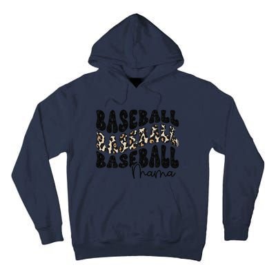 Baseball Mama Leopard Proud Baseball Mom Game Day Tall Hoodie