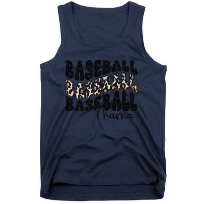 Baseball Mama Leopard Proud Baseball Mom Game Day Tank Top