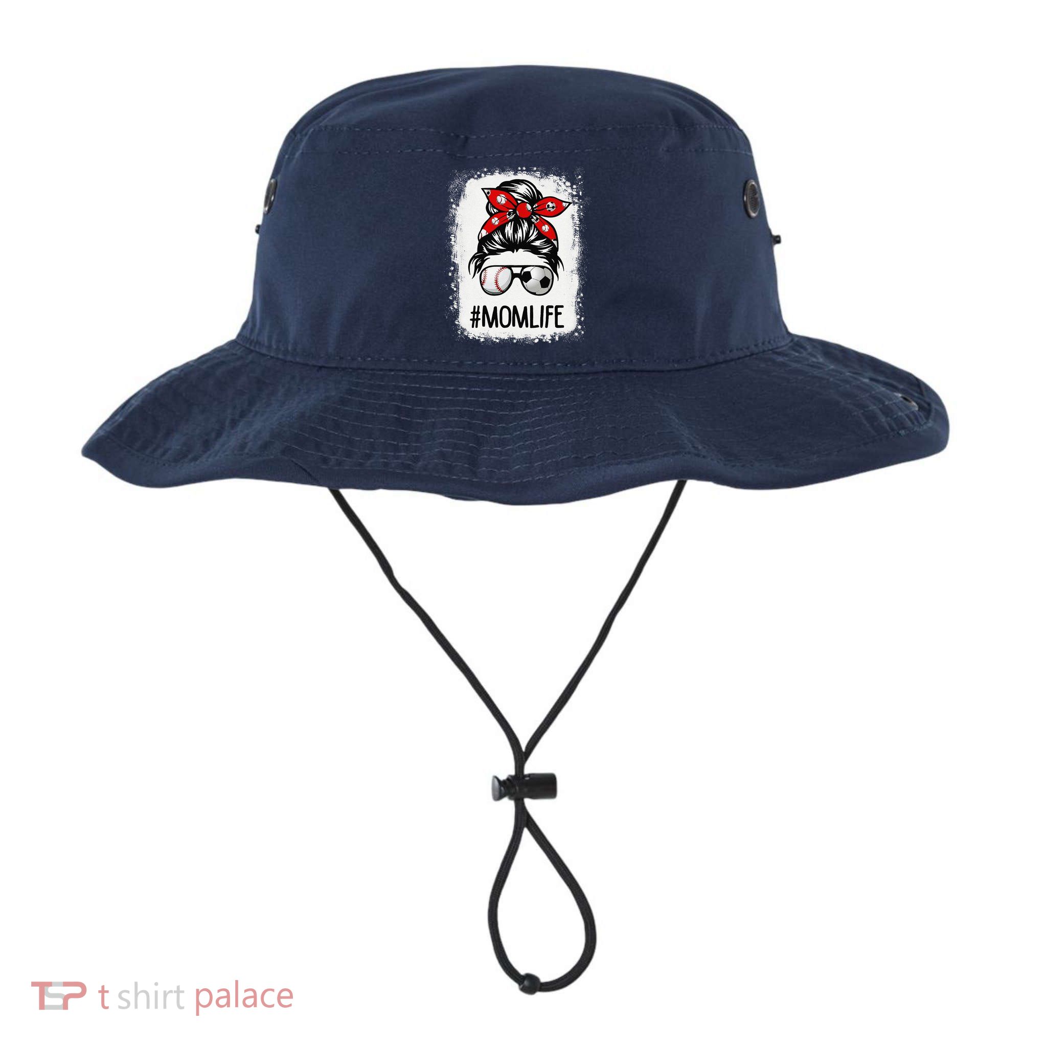 Bleached Mom Life Soccer Messy Bun Baseball Game Day Bucket Hat