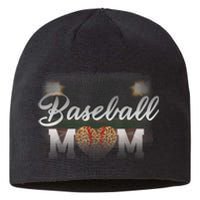 Baseball Mom, Leopard Baseball Field Sustainable Beanie