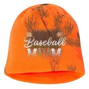 Baseball Mom, Leopard Baseball Field Kati - Camo Knit Beanie