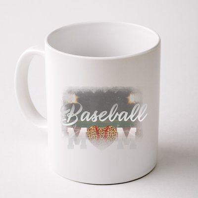 Baseball Mom, Leopard Baseball Field Coffee Mug