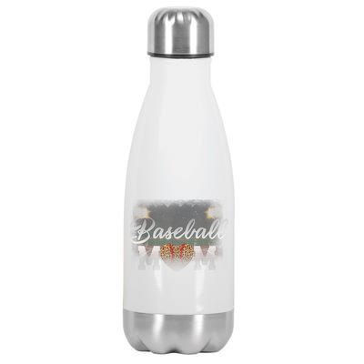 Baseball Mom, Leopard Baseball Field Stainless Steel Insulated Water Bottle