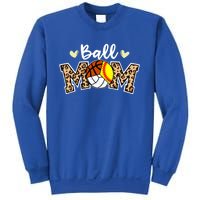 Ball Mom Leopard Softball Volleyball Basketball Player Mom Cool Gift Sweatshirt