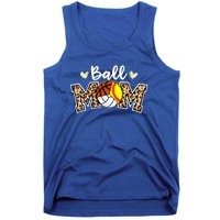 Ball Mom Leopard Softball Volleyball Basketball Player Mom Cool Gift Tank Top