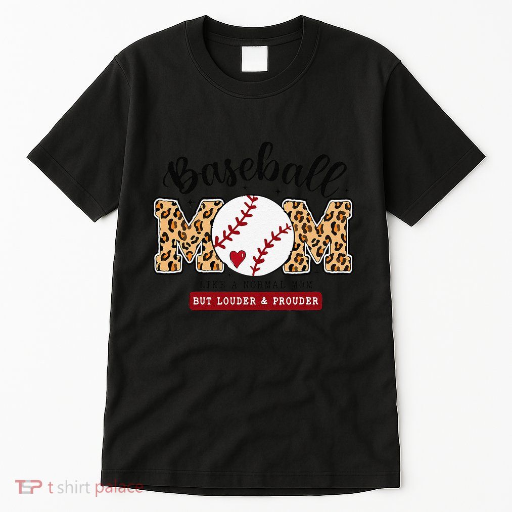 Baseball Mom Leopard Loud & Proud Baseball Mama Mothers Day Tall T-Shirt