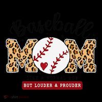 Baseball Mom Leopard Loud & Proud Baseball Mama Mothers Day Tall T-Shirt