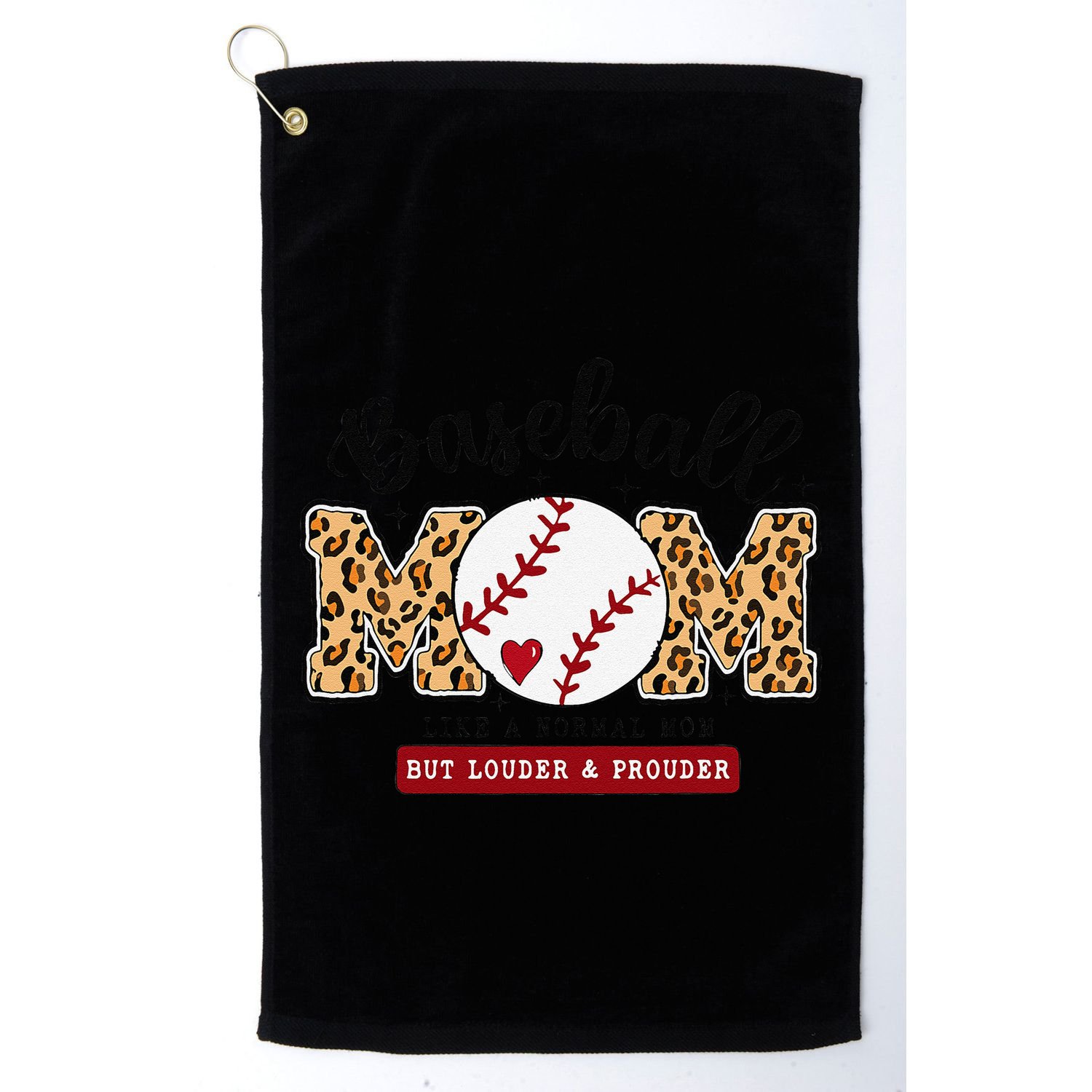 Baseball Mom Leopard Loud & Proud Baseball Mama Mothers Day Golf Towel