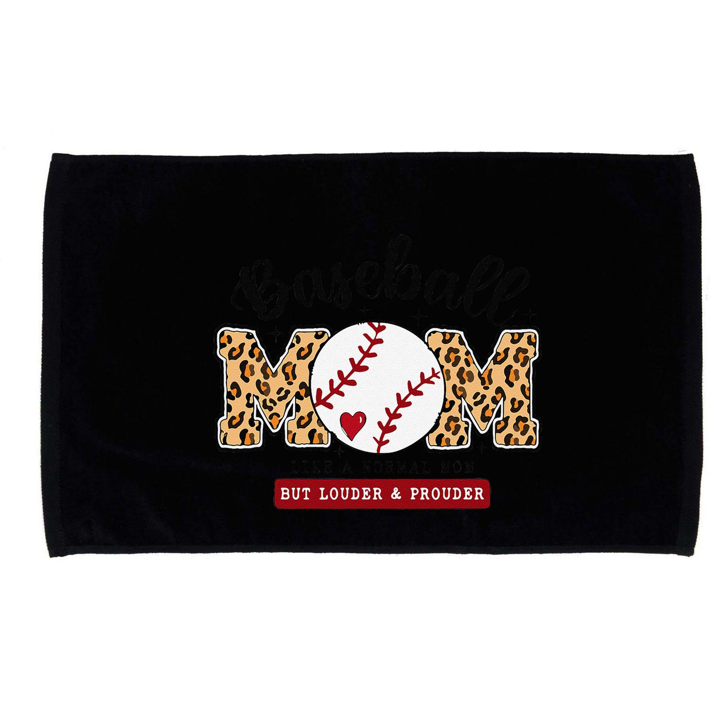 Baseball Mom Leopard Loud & Proud Baseball Mama Mothers Day Microfiber Hand Towel