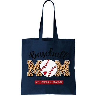 Baseball Mom Leopard Loud & Proud Baseball Mama Mothers Day Tote Bag