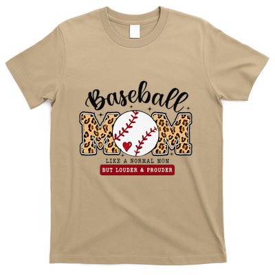 Baseball Mom Leopard Loud & Proud Baseball Mama Mothers Day T-Shirt