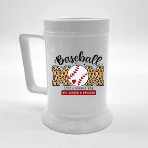 Baseball Mom Leopard Loud & Proud Baseball Mama Mothers Day Beer Stein