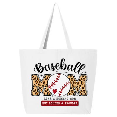 Baseball Mom Leopard Loud & Proud Baseball Mama Mothers Day 25L Jumbo Tote