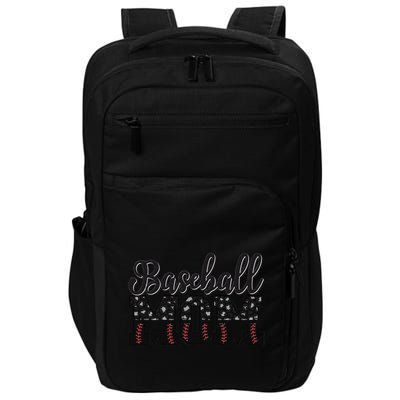 Baseball Mom Leopard Funny Softball Mom MotherS Day Impact Tech Backpack