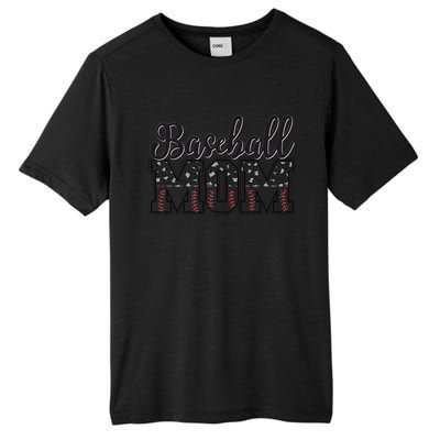 Baseball Mom Leopard Funny Softball Mom MotherS Day Tall Fusion ChromaSoft Performance T-Shirt