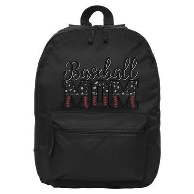 Baseball Mom Leopard Funny Softball Mom MotherS Day 16 in Basic Backpack