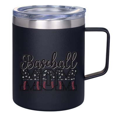 Baseball Mom Leopard Funny Softball Mom MotherS Day 12oz Stainless Steel Coffee Mug