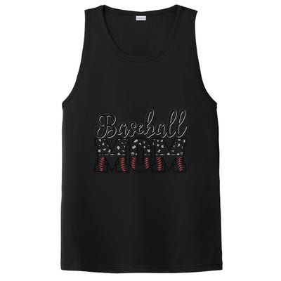 Baseball Mom Leopard Funny Softball Mom MotherS Day PosiCharge Competitor Tank