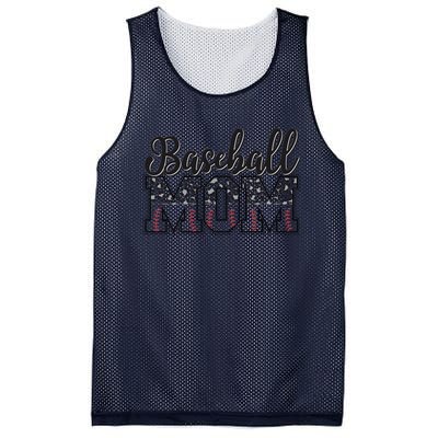 Baseball Mom Leopard Funny Softball Mom MotherS Day Mesh Reversible Basketball Jersey Tank