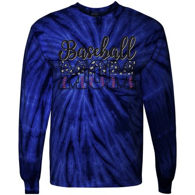 Baseball Mom Leopard Funny Softball Mom MotherS Day Tie-Dye Long Sleeve Shirt