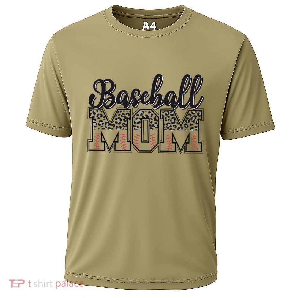 Baseball Mom Leopard Funny Softball Mom MotherS Day Performance Shirt