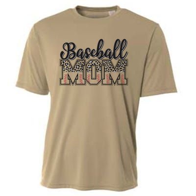 Baseball Mom Leopard Funny Softball Mom MotherS Day Cooling Performance Crew T-Shirt