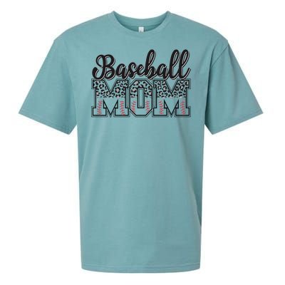 Baseball Mom Leopard Funny Softball Mom MotherS Day Sueded Cloud Jersey T-Shirt