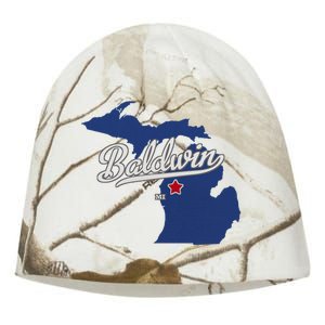 Baldwin Michigan Lake County Mi Map Kati - Camo Knit Beanie